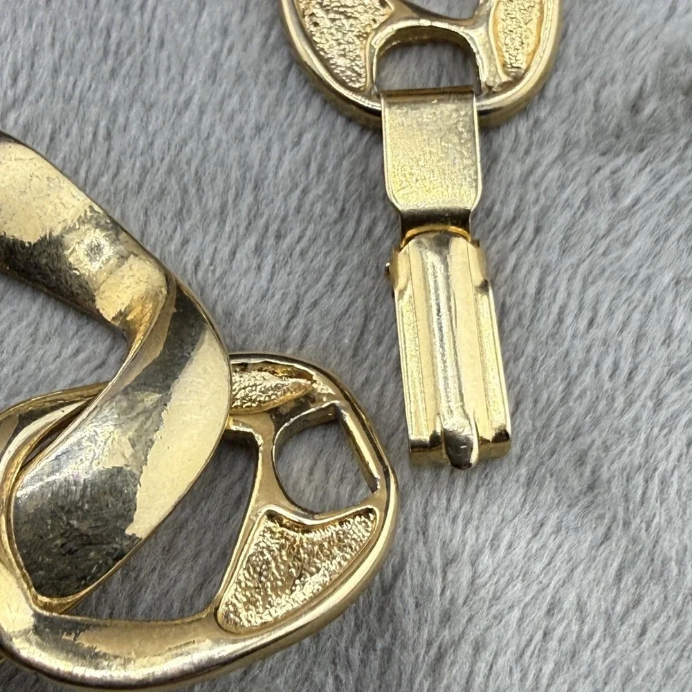 Vintage Estate Chunky Necklace Gold Tone Heavy 80s Chain 17